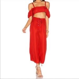 LPA Red High Waisted Pant